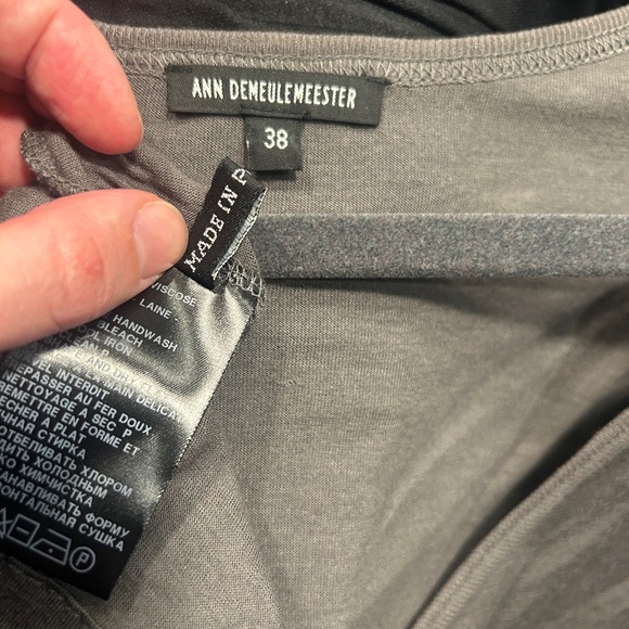 Ann Demeulemeester Charcoal Long Sleeve Top - Picture 4 of 7